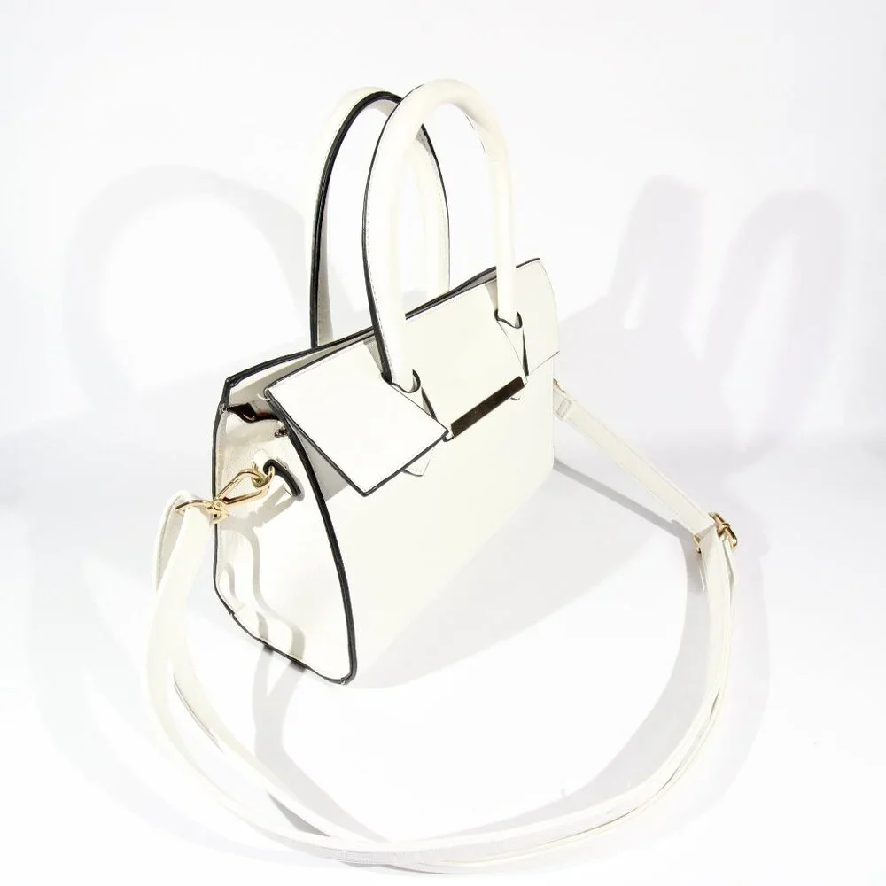 Like New White Purse with Brown Lining - Picture 2 of 10